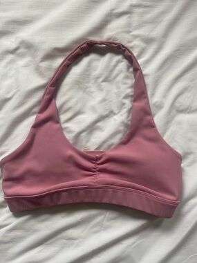 Pink Halter Sports Bra